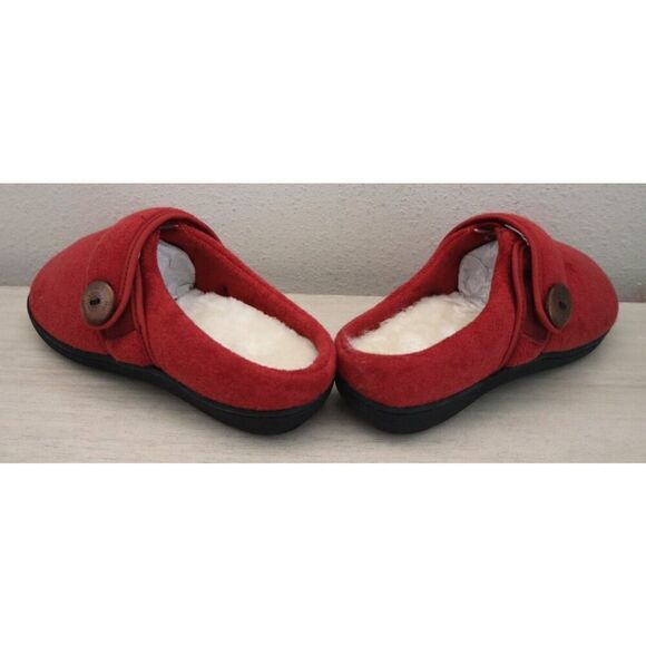 Glolily WMN's Sz 6M Red Mia Faux Shearling Lined Indoor/Outdoor Comfy Slippers - Picture 13 of 16